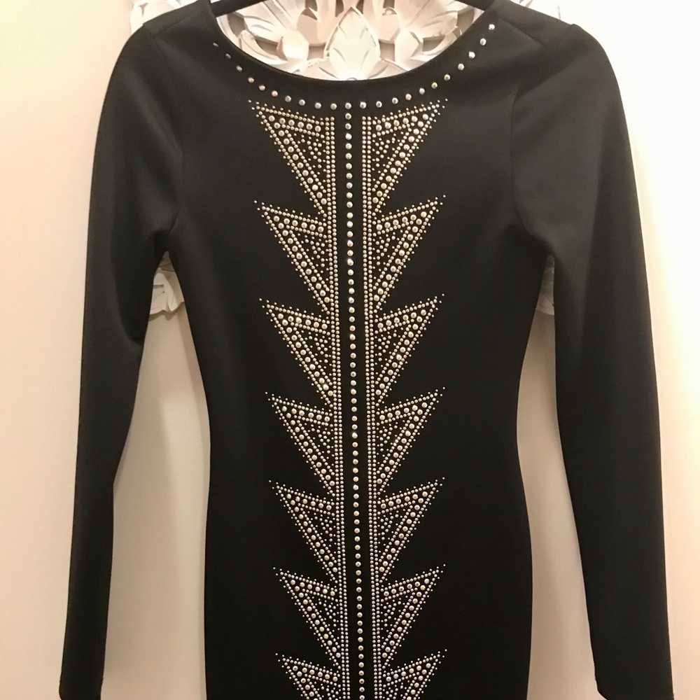 Arden B Black Full Sleeve Party Dress